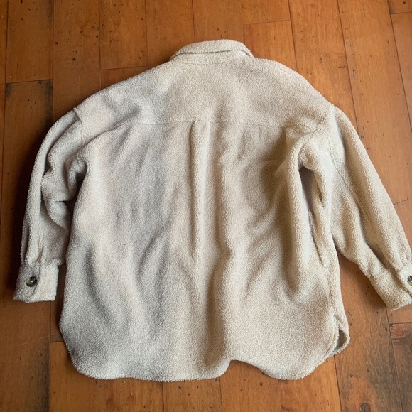Shearling Faux Shirt Jacket Style Size M - Picture 6 of 6